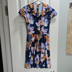 Floral Short Sleeve Dance Costume